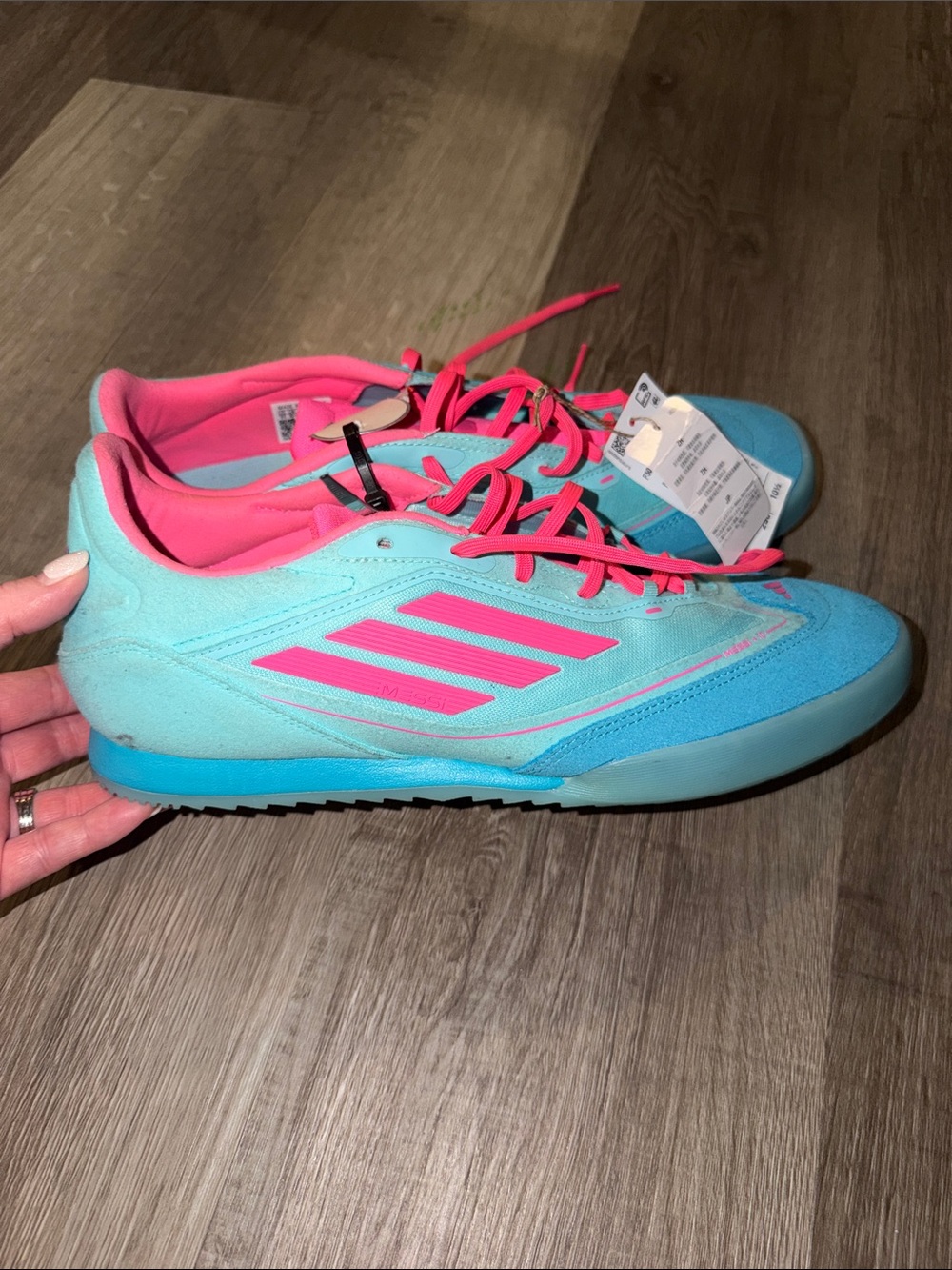 adidas Athletic Sneakers in Aqua and Hot Pink
